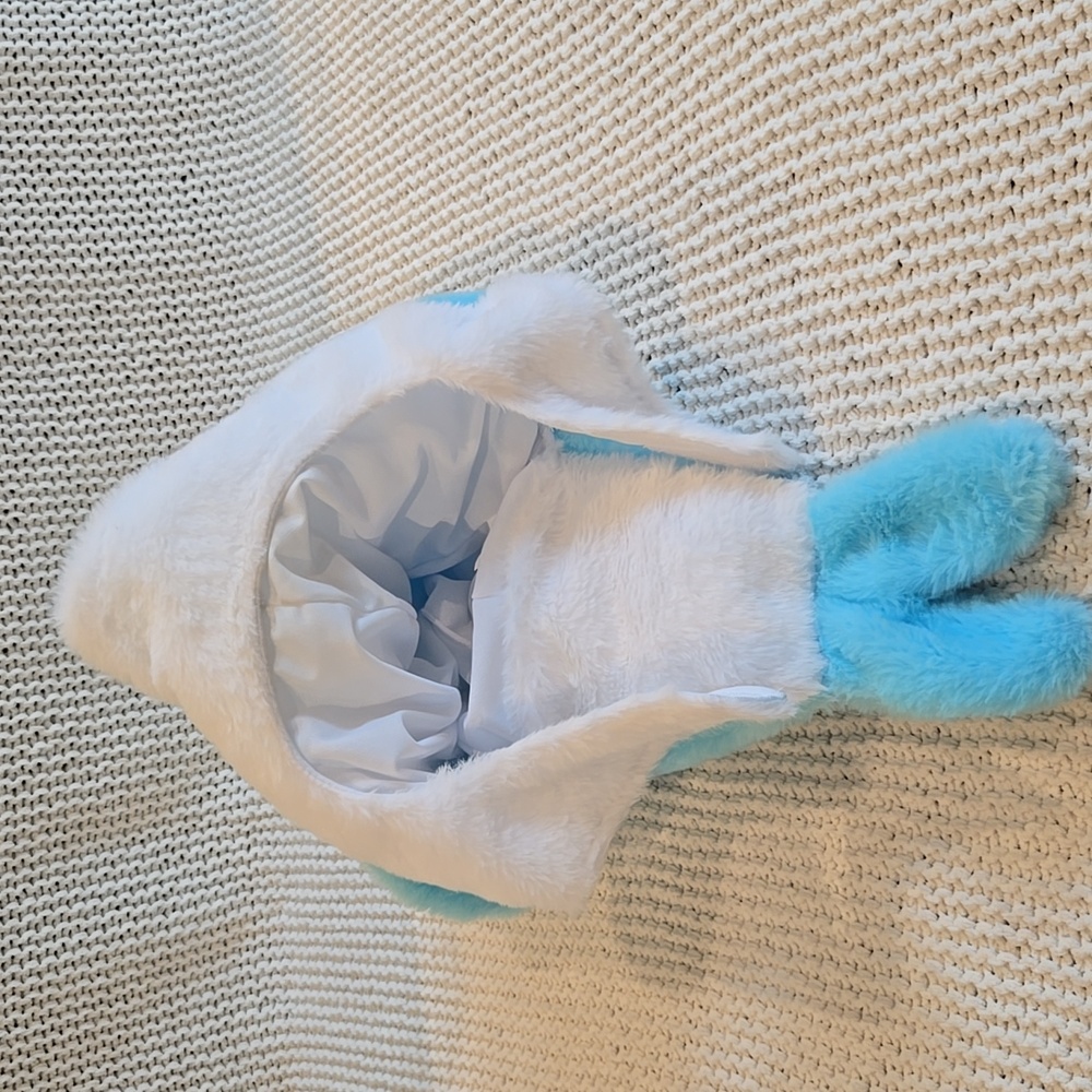 Blue Dolphin Plush Hat, Super Soft Warm With Ear Flaps, Party Halloween Custom - Picture 3 of 6